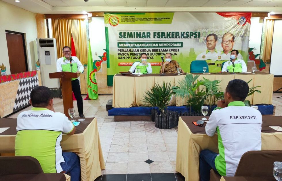 FSP.KEP.KSPSI Gelar Seminar Strategi Mempertahankan dan Meningkatkan Isi PKB